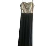 Slny  Black and Gold Sequin Formal Dress Size 4 Photo 2