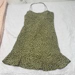ZARA  Green Cheetah Print Dress Photo 0