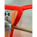 Under Armour Neon Orange Fitted Heat Gear Raerback Tank Top Shirt Womens Large Photo 5