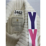 EXPRESS Womans Tricot Medium Ivory Pullover Turtle Neck Sweater Photo 2