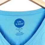Life is Good American Flag Bicycle Blue Short Sleeve T Shirt Sz M Photo 1