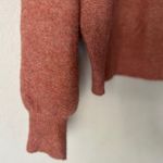 prAna  Women's Sweater Azure Medium balloon sleeve crewneck salmon pink soft Photo 3