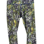 Lululemon Dancing Warrior Wunder Under Crop Leggings Floral Pistachio Size 6 Photo 0