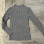 Ribbed mock neck sweater long sleeve tight sculpting sweater Gray Photo 0