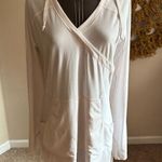 Athleta White Long Sleeve Wrap Sweatshirt Photo 0