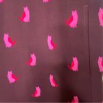Loft  Smitten Kitten Kitty Cat Shift Mini Dress in size M. Maroon Pink Cats Photo 6