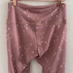 Onzie Hot Yoga High Rise Legging Pink Hue with Star Constellation Print XS Photo 6