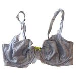 Victoria's Secret  Bra Dream Angels Unlined Demi Lace Blue Rhinestones 34DD Photo 0