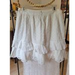 Anthropologie New w/ tags sz Medium eyelet forever that girl white ruffle skirt Photo 2
