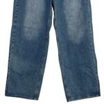 Evis Vintage Straight Wide Leg Mid Rise Full Length Casual Denim Jean Zip 8 Blue Photo 2