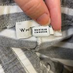 White + Warren Striped Drawstring Shorts Womens Size S Gray White Lounge Photo 7