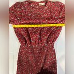Urban Outfitters Outfitters Red Floral Dress Cap Sleeve Gathered Ruched Skirt XS-TP Photo 4