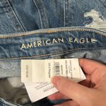 American Eagle  Outfitters Mom Straight Distressed Blue Jeans plaid detail size 2 Photo 10