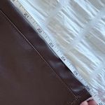 Gap NWT Vintage Slim Espresso Brown Faux-Leather Straight Leg Pants Size 4 | 27 Photo 9