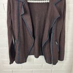 Krimson Klover Brown Knit Asymmetrical Zip Wool Jacket Size XS Photo 4