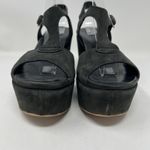Naked Feet Bardii Platform Sandals Women's Size 8.5M Black Suede Leather Shoes Photo 4