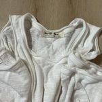 Free People  White Lightweight Sleeveless High Neck Tank Top Womens Oversized Photo 3