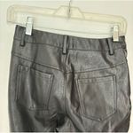 Princess Polly  faux leather black raw hem pants size 2 Photo 6