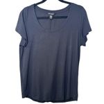 Athleta  Black Scoop Neck Short Sleeve Tee Photo 0
