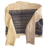 Ramy Brook Barry Button-Front Denim & Tweed Frayed Edge Denim Jacket Size Large Photo 6