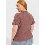 Torrid Vegan Cashmere V-Neck Ruffle Elbow Sleeve Pullover Sweater Size 6 6X 30 Photo 1