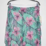 Love 83 Green and Pink Floral Sheer Beach Pants NWT Size 3XL Pull Photo 2