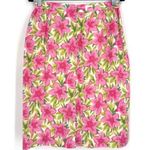 Talbots Vintage Womens Floral Pure Silk Lined Straight Pencil Skirt Pink Size 12 Photo 3