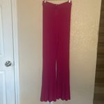 Cult Gaia Dalia Rib Knit Flared Pants Size Medium Pink Photo 10