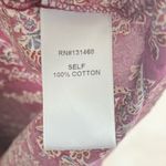 AVARA Boho Paisley Ruffle Blouse – Size Large Red Photo 9