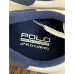 Polo Ralph Lauren Womens Court 100 Beige Gray Navy Sneakers Size 6 Photo 2