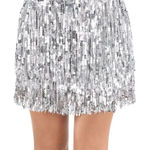 Sparkle Sequin Silver Skirt Fancy Dress Up Halloween‎ Adult Costume Accessory Size undefined Photo 0