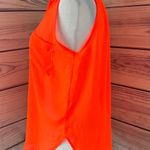Lush Clothing Lush Bright Orange Button Down Sleeveless Top Photo 3