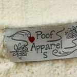 Poof! Poof Apparal cream knit sweater boho size small Photo 2