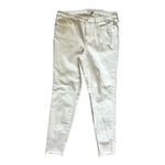 Haute Hippie Womens  Tribe Mid-Rise Ivory Raw Hem Skinny Jeans - Sz 16 Photo 3
