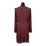 EXPRESS | NWT | XL | Floral Red Rose Ruffle Front Pleated V-Neck Valentine Dress Photo 6