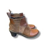 ART Company Brown Leather Ankle Chelsea Boots Size 39 Block Heel Casual Photo 0