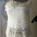 American Eagle Vintage‎  lace peplum Top Women’s SIZE MEDIUM coastal Cowgirl boho Photo 0