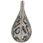 Judith Leiber Swarovski Crystal Leopard Print Chatelaine Miniaudiere Evening Bag Silver Photo 4