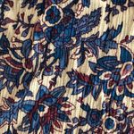 Rachel Zoe  size small Blue Floral top with metallic detail Photo 1