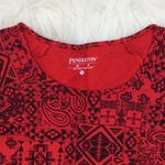Pendleton  red and black printed tee 3/4 sleeves‎ Photo 1