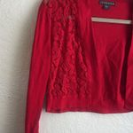 Covington  Women's Lace-Accent Red Cardigan Photo 1