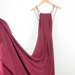 Lulus Mythical Kind of Love Wine Red Chiffon Maxi Dress Small Wedding Cocktail Photo 9