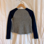 27 Miles Malibu 100% Cashmere Grey/Navy Jeweled Skull Sweater with thumbholes Gray Size XS Photo 2