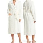 Barefoot Dreams Robe Womens Small Cream CozyChic Plush Spa Bathrobe Photo 1
