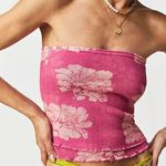 Free People  Womens Poppy Strapless Smocked Floral Printed Tube Top Size S Pink Photo 0