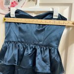Lovers + Friends  strapless blue satin jumpsuit Photo 3