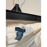 Caribbean Joe White Cropped Linen Blend Pants Elastic Waist Drawstring Casual Comfy‎ Trousers Photo 4