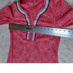 Boden Womens Coral White Polka Dot Circles 3/4 Sleeve Kaftan Tunic Top Size 4 Pink Photo 3