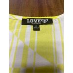 Tropical Mixed print puff sleeve tie front crop top neon green size medium Photo 3