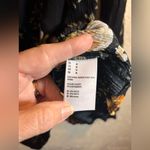 American Eagle Outfitters Black Floral Blouse boho ruffle lightweight flowy M Photo 3